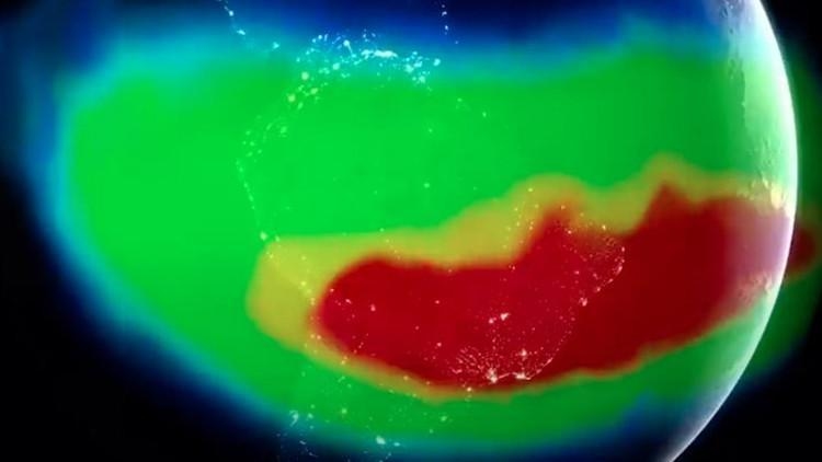 Mysterious dent in Earth's magnetic shield