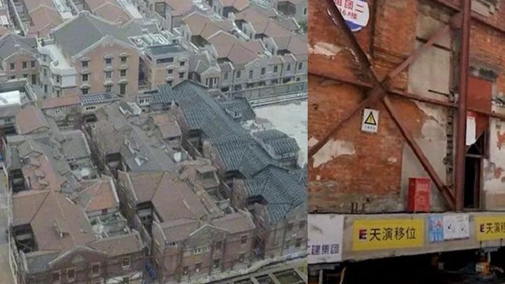 Exatamente 432 robôs movem um edifício de 7.500 toneladas para uma área diferente