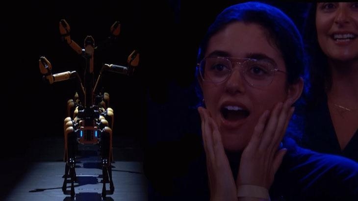 Des chiens robots font un spectacle lors d'un concours de talents