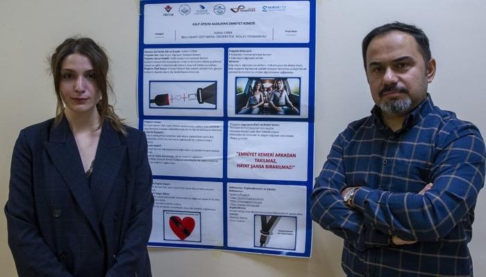Un étudiant de l'université de Bolu a développé un projet de « ceinture de sécurité intelligente »
