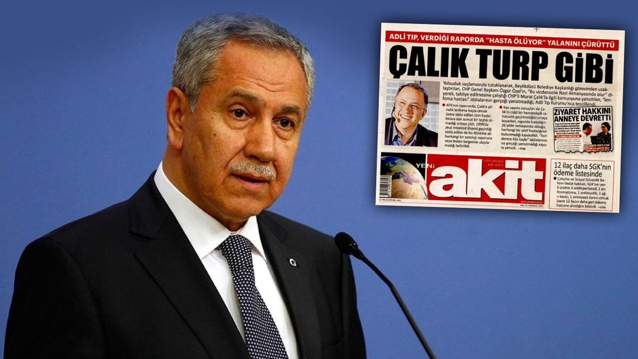 Bülent Arınç'tan Akit'e 'Murat Çalık' tepkisi: Ahlaktan, edepten yoksun gazete