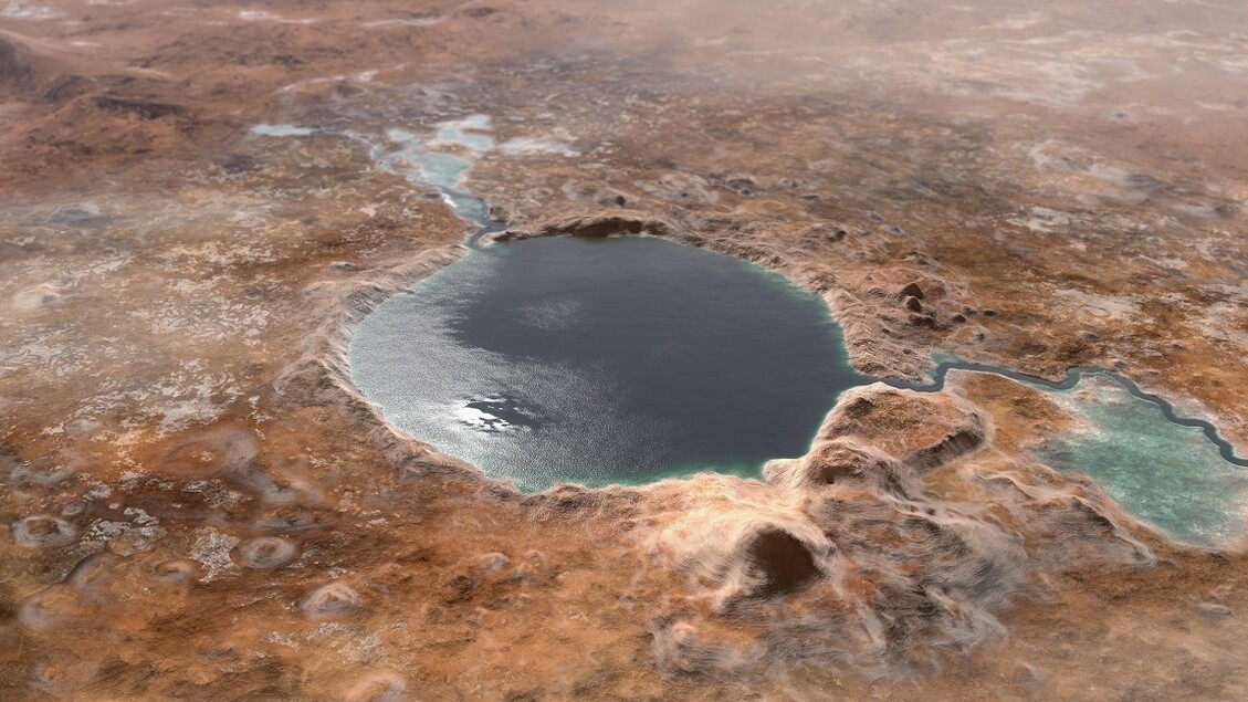 Jezero kraterinin yanındaki dağ olan Mars bir volkandır