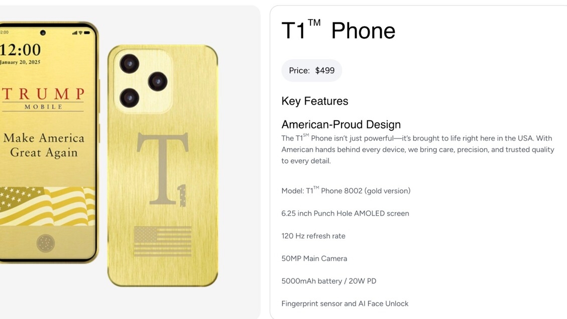 Trump Mobile remove referências a "Made in USA" do site T1 Phone