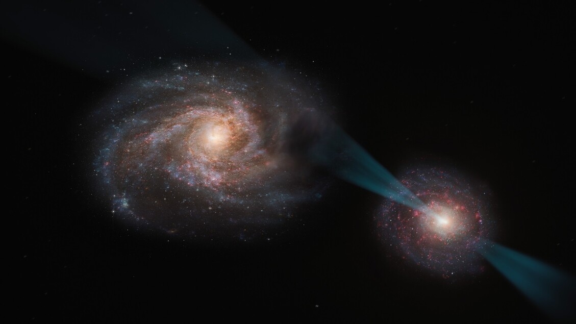 Tra due galassie una battaglia cosmica in stile medievale